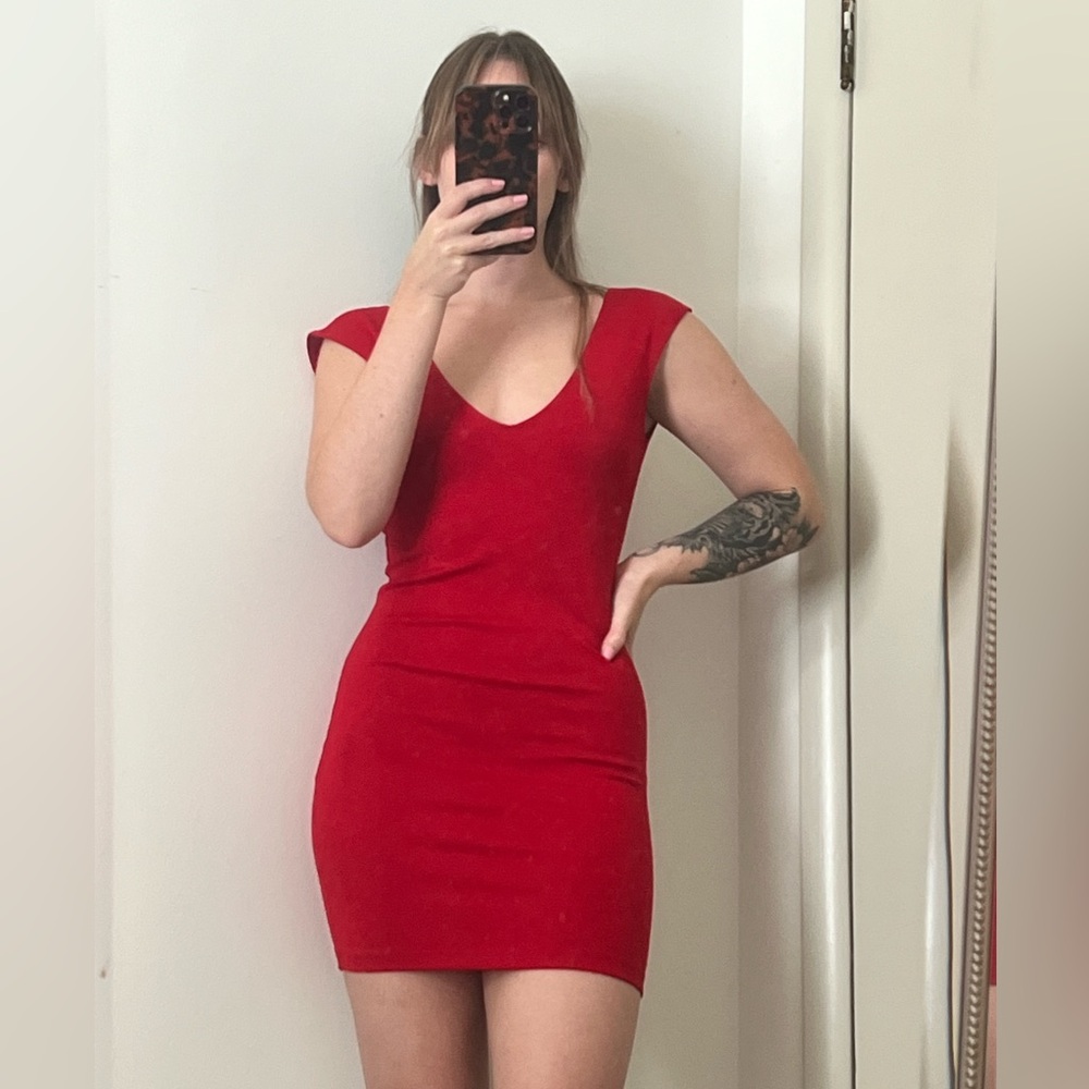 Cherry Red Mini Dress